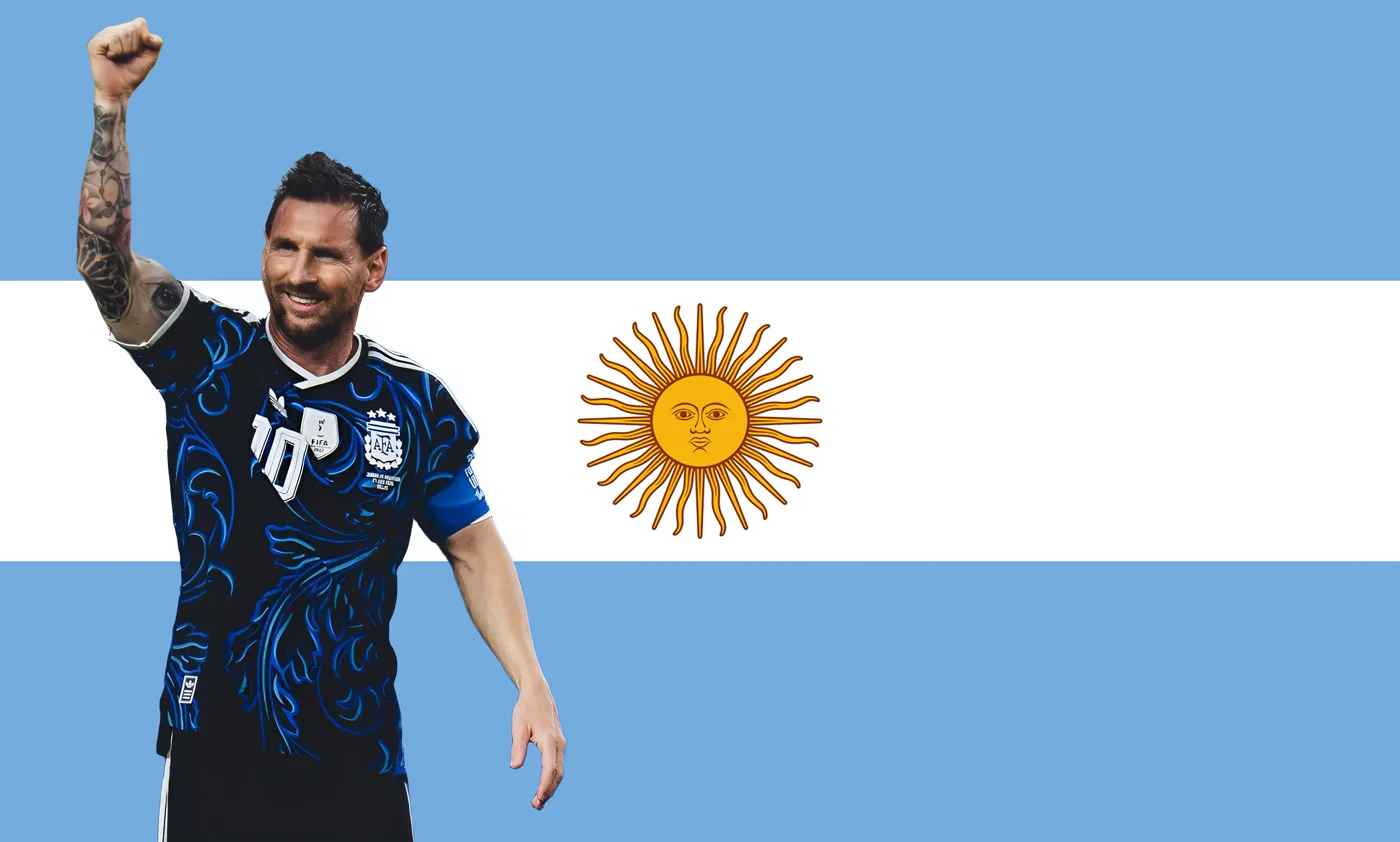 پرچم طرح مسی آرژانتین Argentina