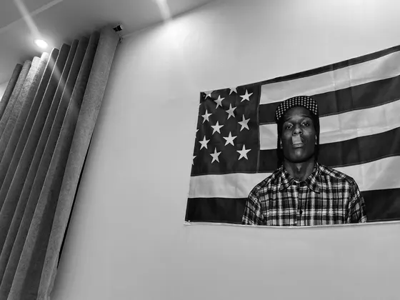 تصویر ارسالی مشتری برای پرچم طرح Asap rocky